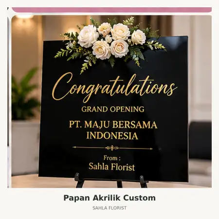 Papan Bunga Akrilik Sukolilo